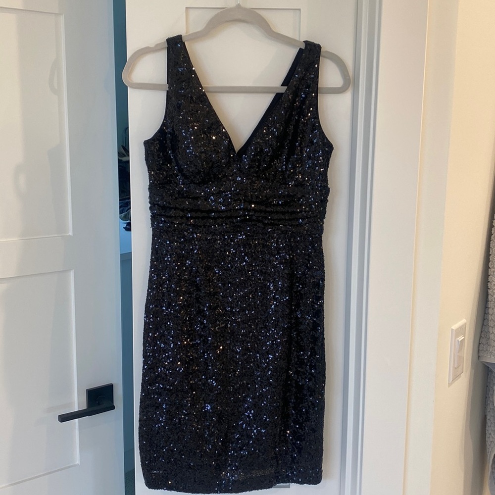Black sequin dress